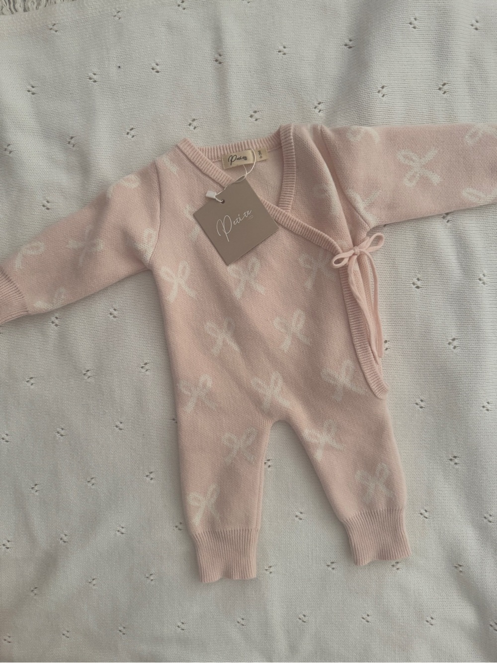Petite + Co Bow Romper Onsie